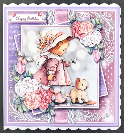 Just a girl and her cat -KIT-1 by Linda Short