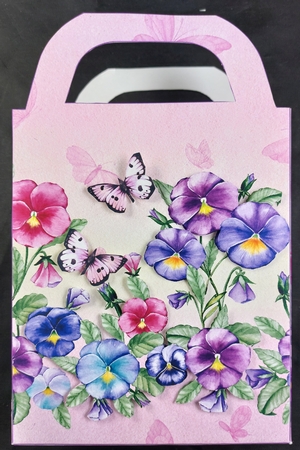 Pansy gift bag 3 by Linda Short