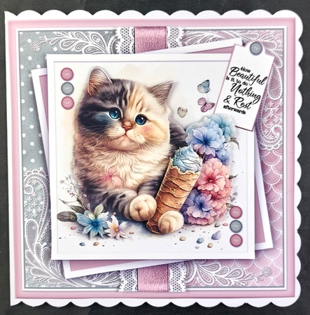 Just a Portrait of a Cute cat KIT-THREE by Linda Short
