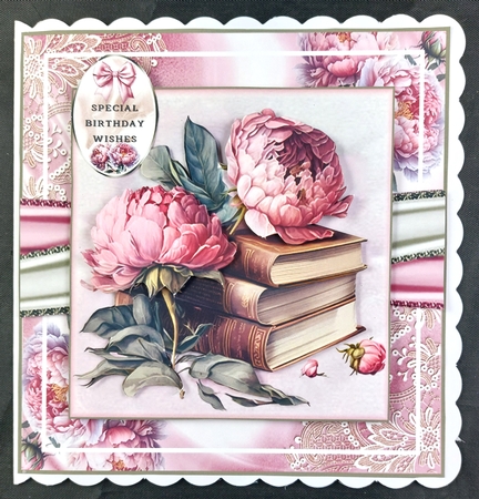 Peonies And Books Mini Page Kit by Linda Short
