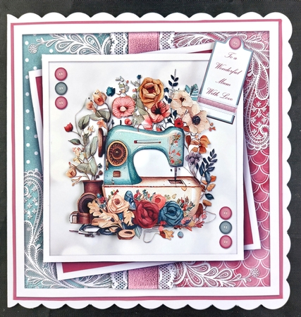 Just a beautiful floral sewing machine KIT-ONE by Linda Short