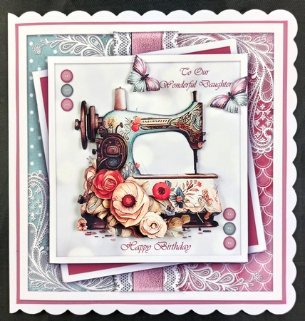 Just a beautiful floral sewing machine KIT-TWO  by Linda Short