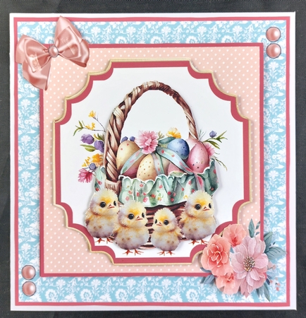 Easter Chicks Basket 7x7 by Linda Short