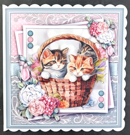 Just some cute cats in a basket KIT-ONE  by Linda Short