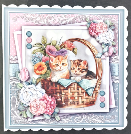 Just some cute cats in a basket KIT-Three  by Linda Short