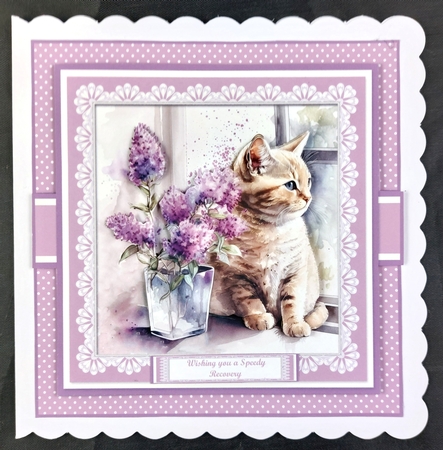 Cute Kitty Birthday Topper #2 by Linda Short