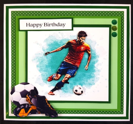 The Footballer (7x7 inch square card kit) by Linda Short