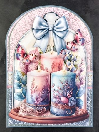 Candle Bell Jar 02 5x7 Shaped Mini Page Kit by Linda Short