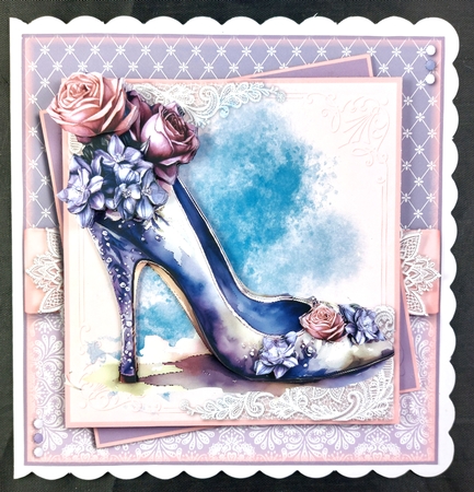 the Lilac Floral Shoe by Linda Short