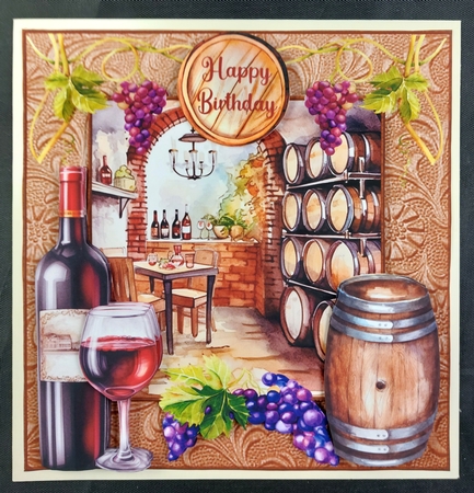 Wine tasting card front by Linda Short