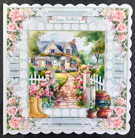 Country Cottages 7x7ins x 6 Topper Kit 2 by Linda Short
