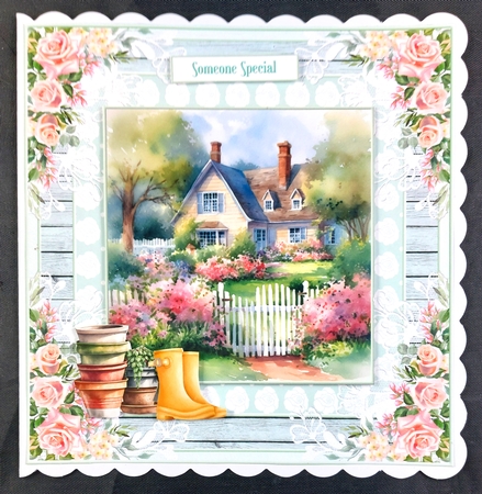 Country Cottages 7x7ins x 6 Topper Kit 2 by Linda Short