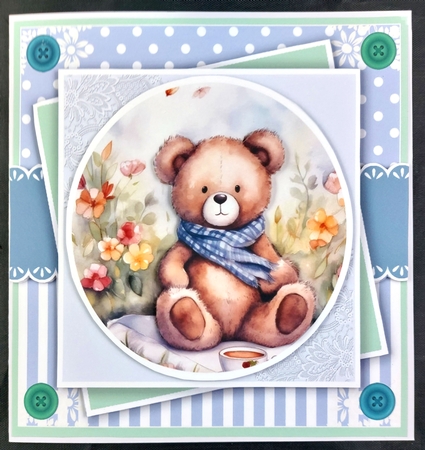 Teddy Toppers 5 Card Set Collection by Linda Short