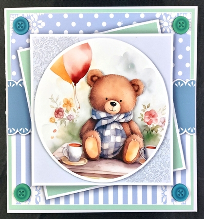 Teddy Toppers 5 Card Set Collection by Linda Short
