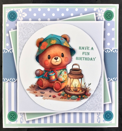 Camping Bear Collection Topper Set by Linda Short