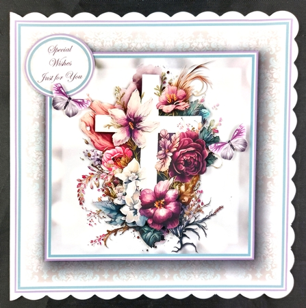The Floral Cross  Complete topper Kit  by Linda Short
