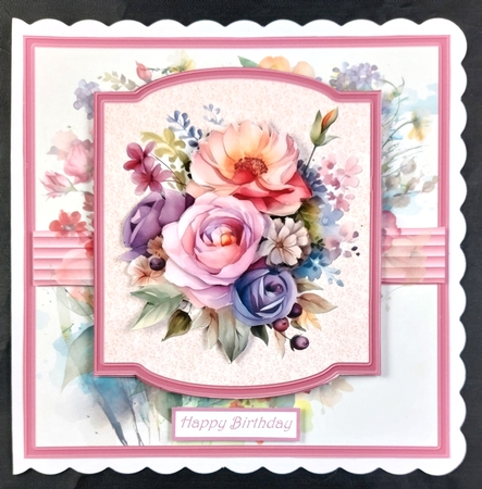 Mixed roses7x7 by Linda Short