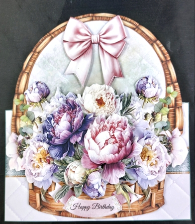 Peony Basket 04 Shaped Mini Page Kit by Linda Short