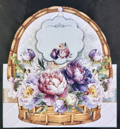 Peony Basket 04 Shaped Mini Page Kit by Linda Short