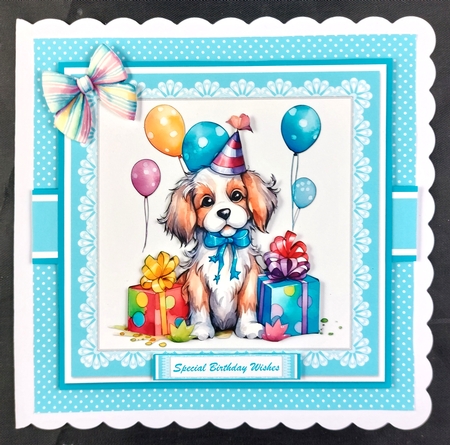 Cute Puppy Birthday Topper by Linda Short