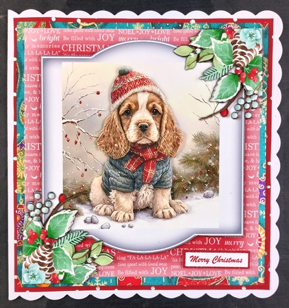 Christmas Baby baby Cocker Spaniel 2 by Linda Short