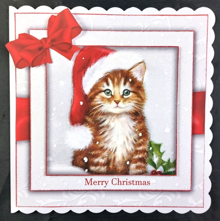 Christmas Cat Mini Kit    7X7 by Linda Short