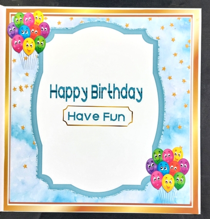 Lovely Musical Dinos Birthday With Balloons , 8X8 Mini Kit by Linda Short