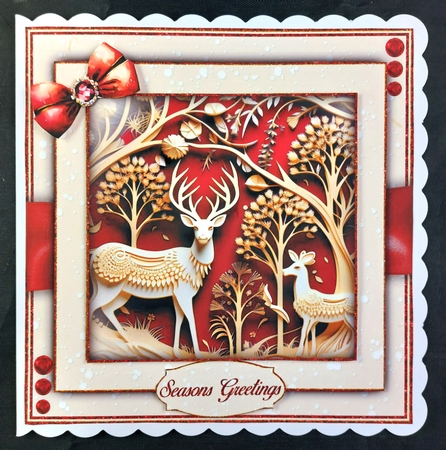 Red & Gold Christmas Mini Kit    7X7 by Linda Short
