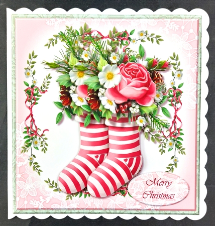 Christmas  Stockings Topper by Linda Short