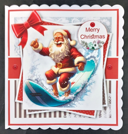 Santa At The Beach by Linda Short
