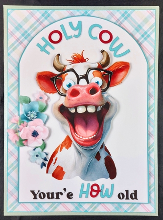 Holy cow & Holy cluck birthday choice of two mini kit by Linda Short