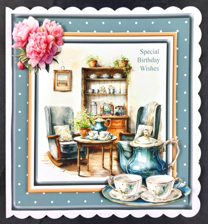 7x7 Tea Room Thank you/ Birthday topper by Linda Short