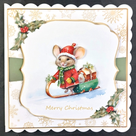 Cute Christmas Mice Multi Topper Kit by Linda Short