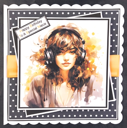 GIRL WITH HEADPHONES by Linda Short