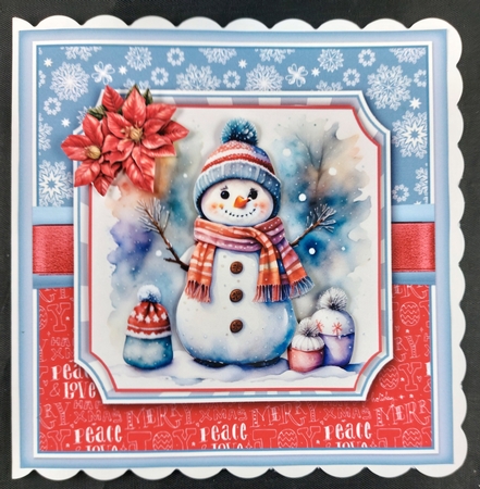 Christmas Snowman topper kit  by Linda Short