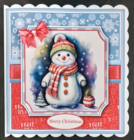 Christmas Snowman topper kit  by Linda Short