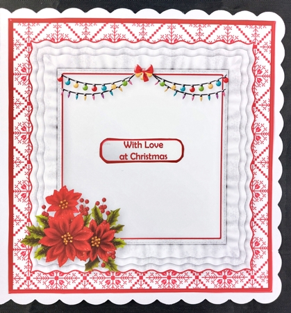 Santa Panda - Frilly Frame Card Mini Kit by Linda Short