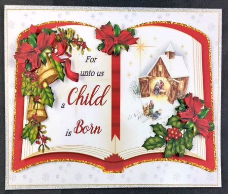 Open book unto us a child is born mini kit. by Linda Short