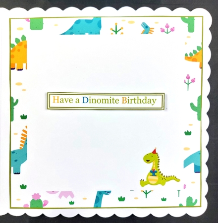 Cute Dino Birthday Card by Linda Short