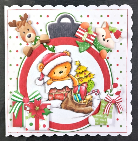 8x8 Santa teds 1st Christmas mini kit by Linda Short