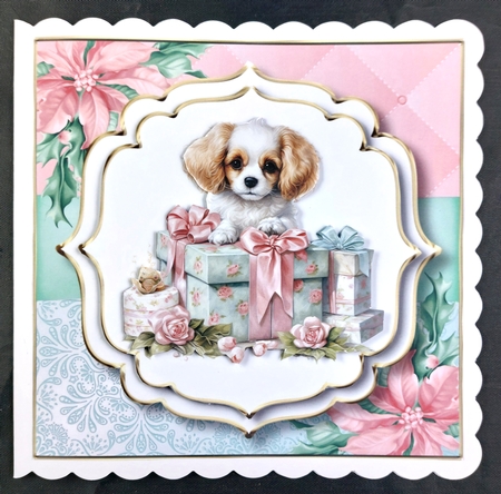 Pink Christmas Cute Animals Multi Topper Kit by Linda Short