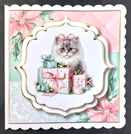 Pink Christmas Cute Animals Multi Topper Kit by Linda Short