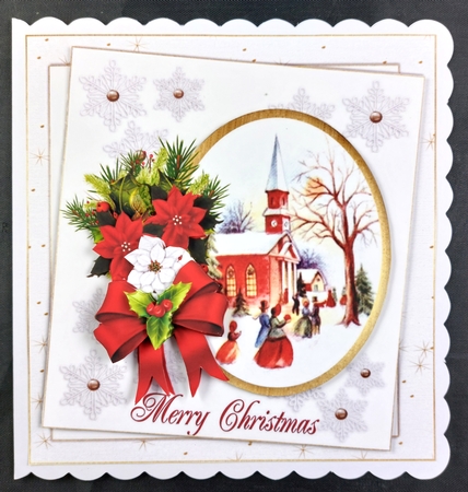 7x7 Christmas scene choice of three scenes mini kit by Linda Short