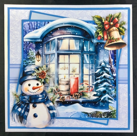 Cosy window and candles 7x7 by Linda Short