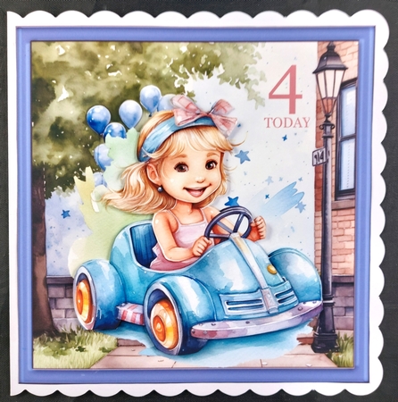 3 Kids n cars card fronts/toppers 2 by Linda Short