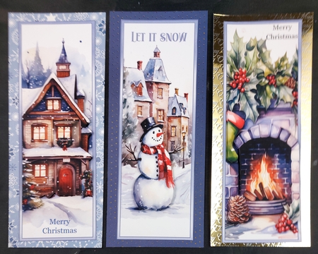 Christmas Winter 4 x Bookmarks 1 by Linda Short