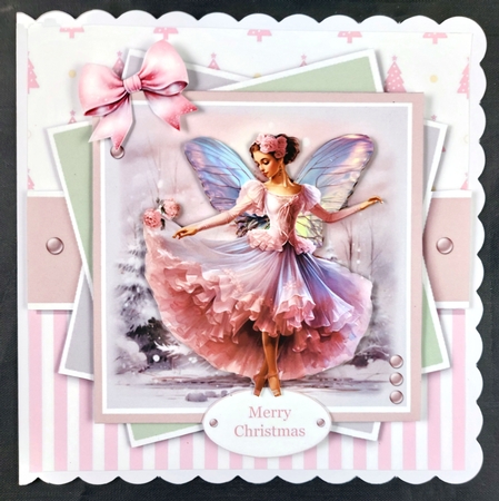 Pretty Pink Christmas Toppers Set 3 by Linda Short