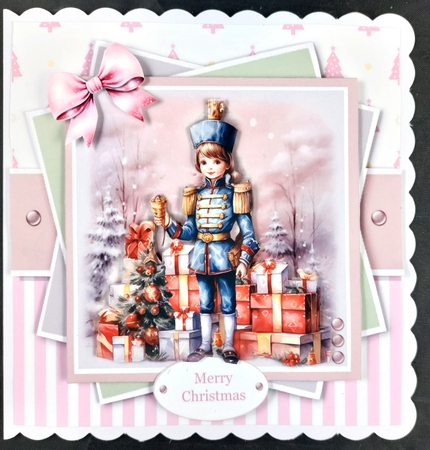 Pretty Pink Christmas Toppers Set 3 by Linda Short