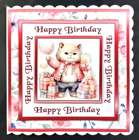 SC Cheerful birthday cat by Linda Short