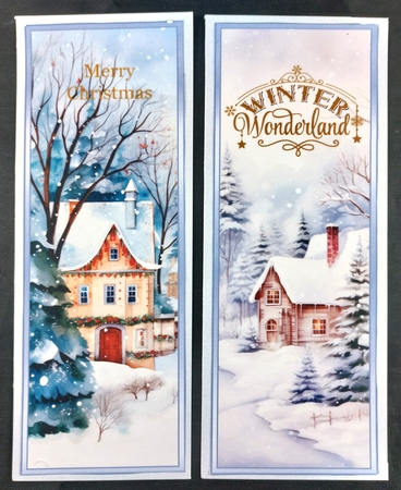 Christmas Winter 4 x Bookmarks 7 by Linda Short